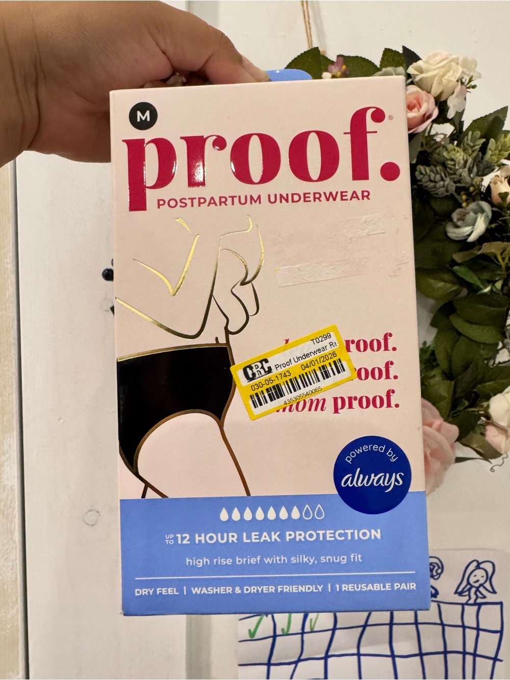 Proof Postpartum Underwear (Black) - Size M